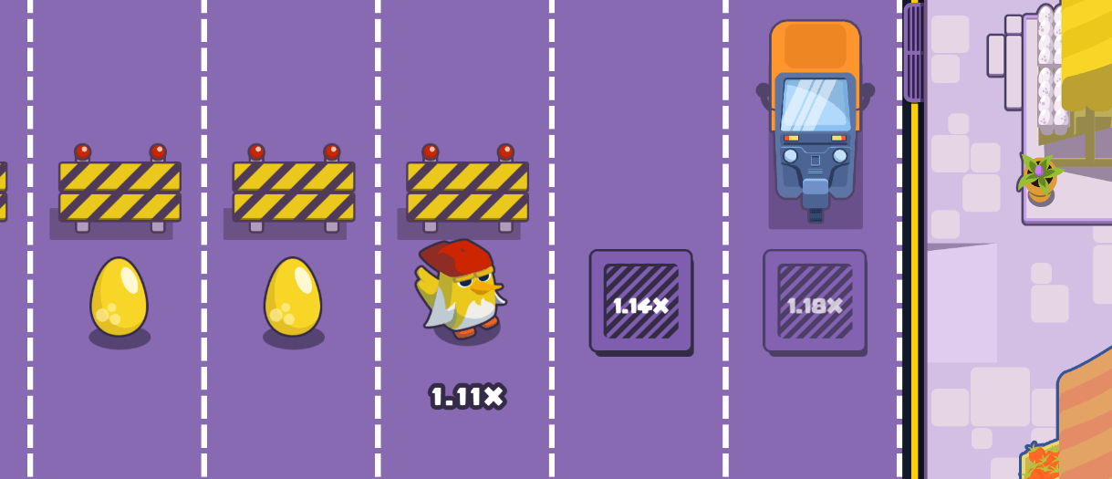 Chicken Cross Demo Spill